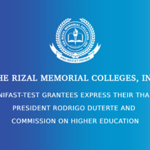 RMC Tertiary Education Subsidy (TES) Grantees express their thanks  to President Rodrigo Duterte and  the Commission on Higher Education.